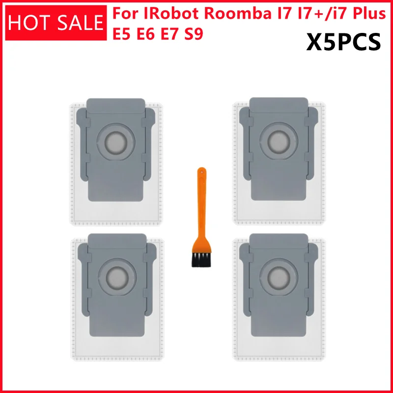 IRobot Roomba用の交換用バッグ,i7 s9 e5 i7 plus e6 s9,掃除機ベースのクリーニング部品,ダストバッグ
