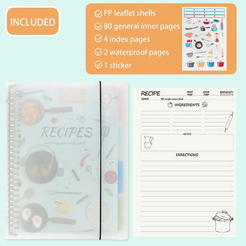 Blank Recipe Journal Notebook Hardcover A4 Recipe Book To Write In Your Own Recipes Personal Blank Recipe Book Cooking Journal