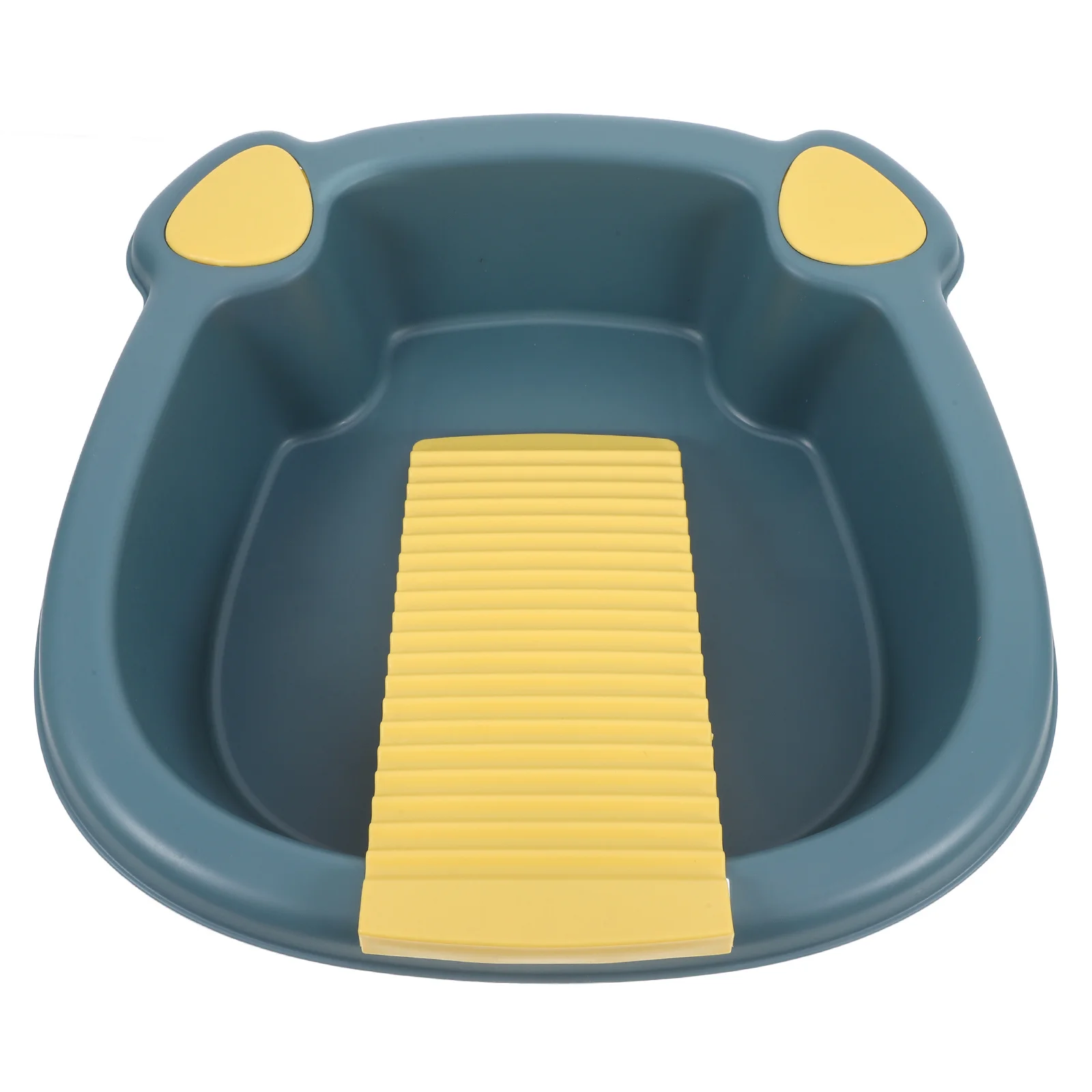 

Laundry Washboard Basin Small Size Cute Cartoon Design For Handwashing Clothes Foot Soak Tub Durable Pp Material Removable