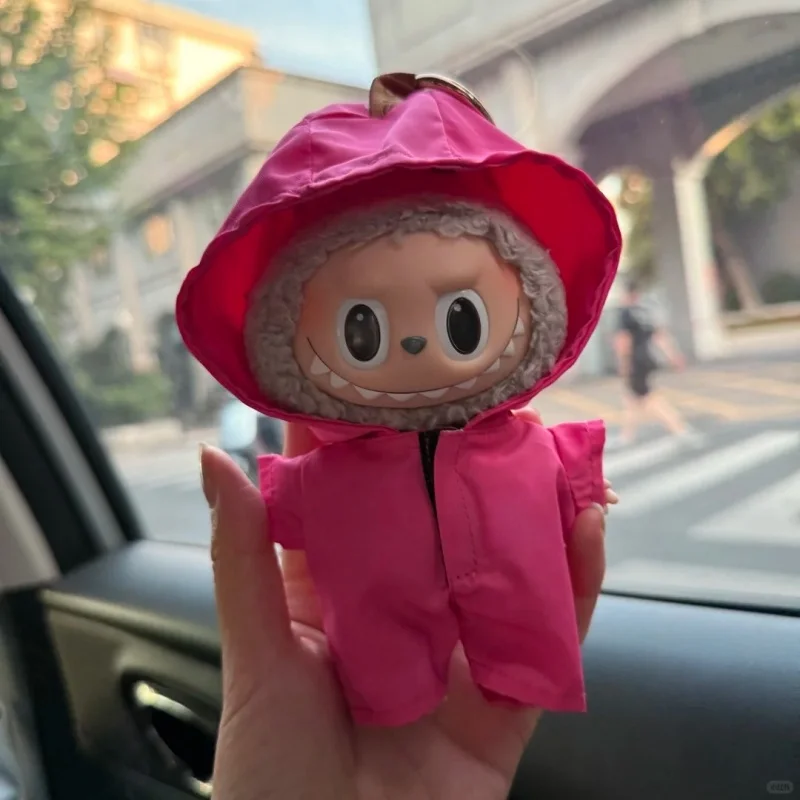 سترة واقية جديدة من لابوبو لملابس الدمى القطيفة الصغيرة مقاس 17 سم، مزينة لألعاب الحفلات والألعاب وهدايا أعياد الميلاد