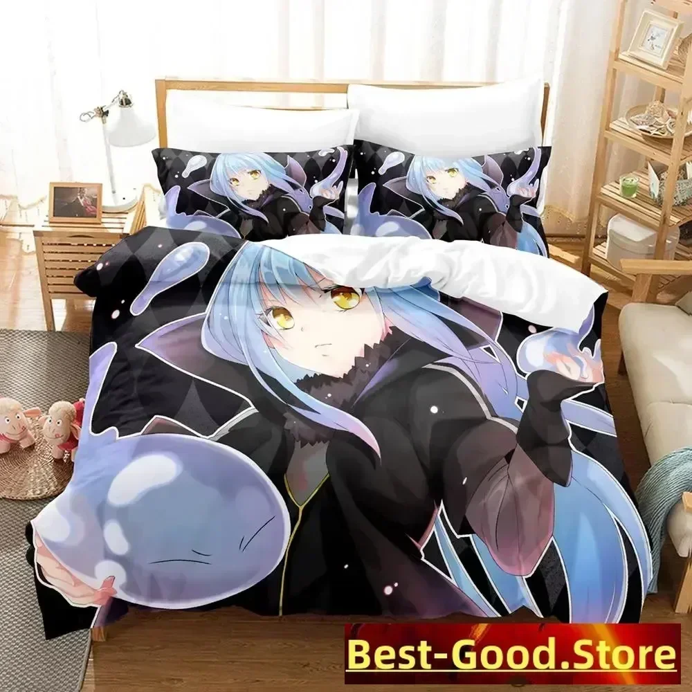 

2023 Time i got reincarnated as a slime Bedding Set Single Twin Full Queen King Size Bed Set Adult Kid Bedroom Duvetcover Sets