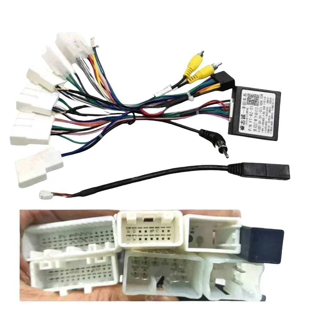 RZ-FT01 SWC Plug& Play Android Radio 16 Pin Cable For Toyota Corolla Camry RAV4 Crown Reiz Highlander Hilux Levin Prius Prado
