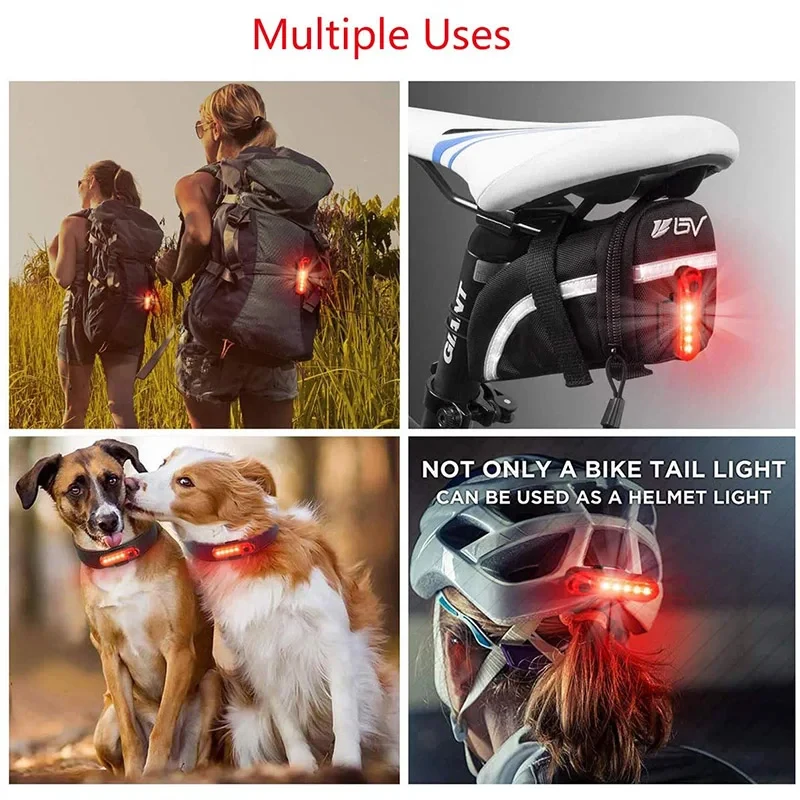 Bike TailLight LED Bright Headlamp Cycling Safety for Night Riding Lighting Bicycle front and rear light set USB Rechargeable