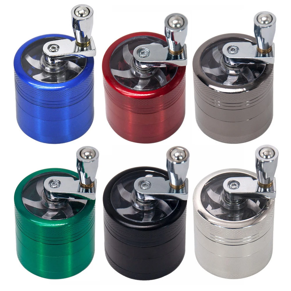 40mm Herbal Crusher Tobacco Grinder Smoke Manual Kitchen Herb Metal Layer Grinders Spice Mill Cigarette Accessories