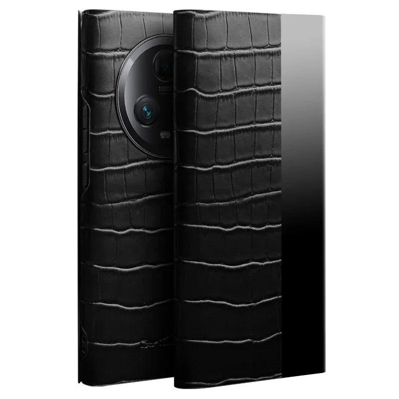 Qialino Leather Case For Honor Magic 5 Pro Flip Protective Window Opening Business Cases For Magic 5 For Magic 5 Cover