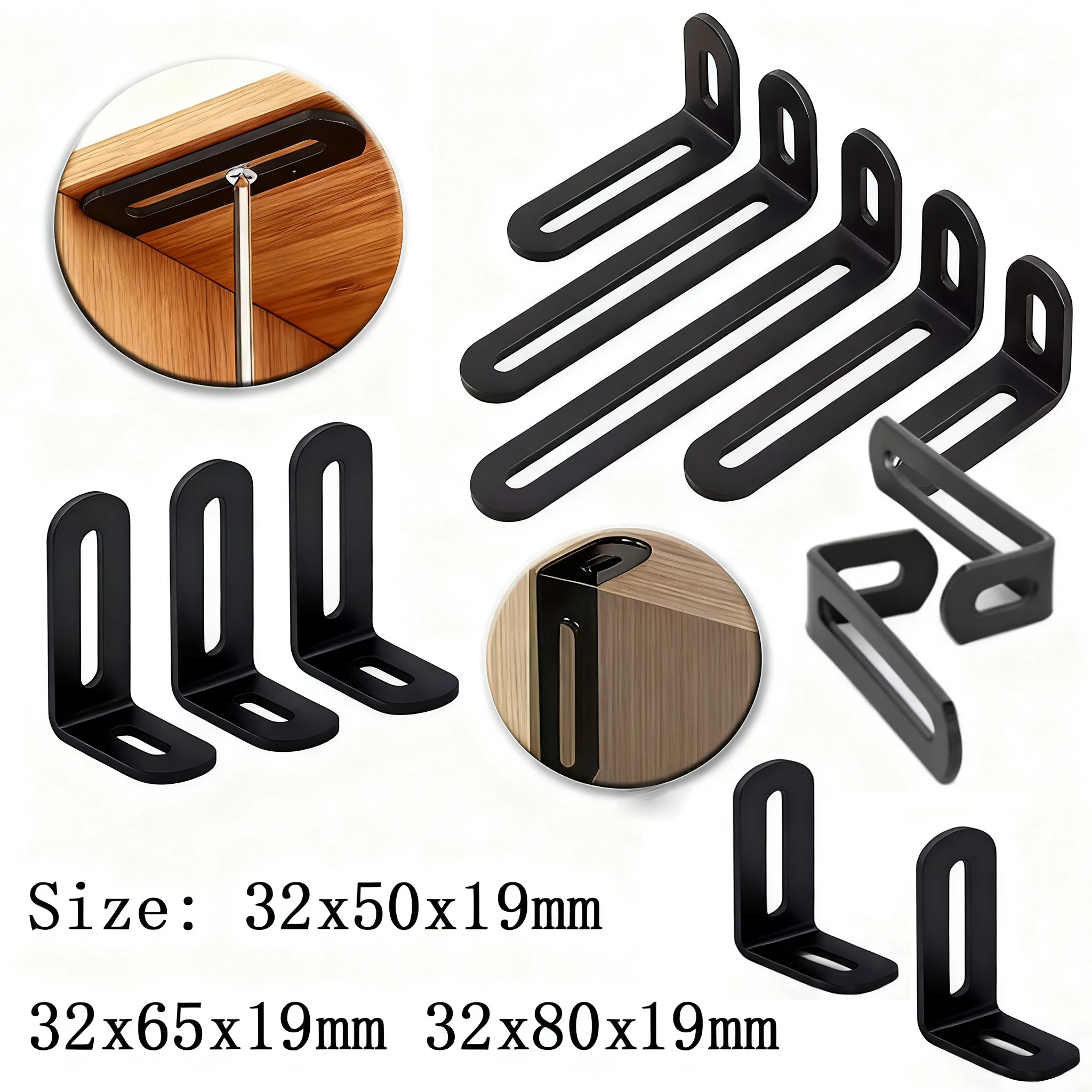 10-2Pcs Movable Angle Code 90 Degree, Stainles Steel Right Angle Brackets for Sheet Metal Equipment & DIY Furniture Fixing