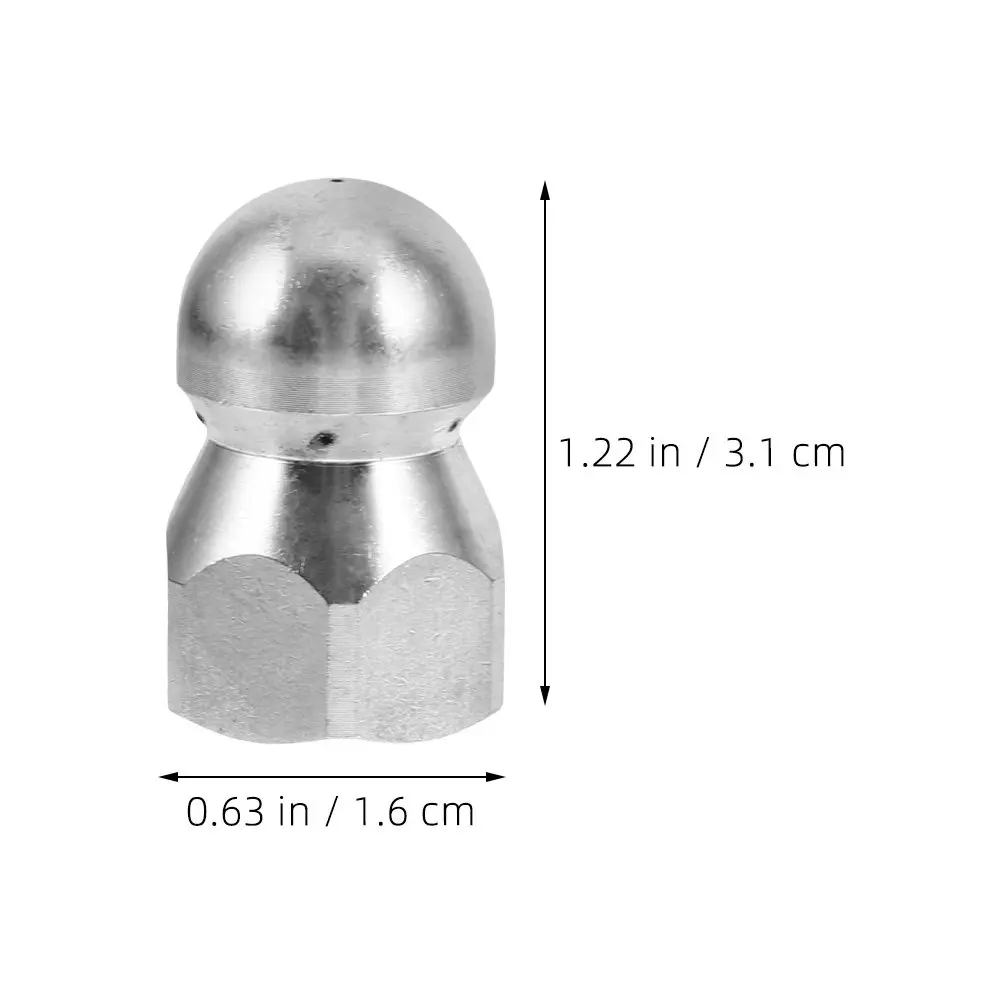 Rotating Button Nose Jet Nozzle Pressure Washer Sewer Hose Spray Cleaning Cleaner