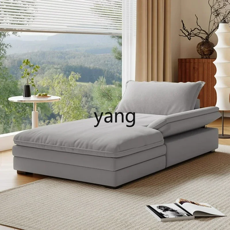 LTT French Cream Style Living Room Adjustable Armrest Chaise Sofa Simple Balcony Chaise Lounge