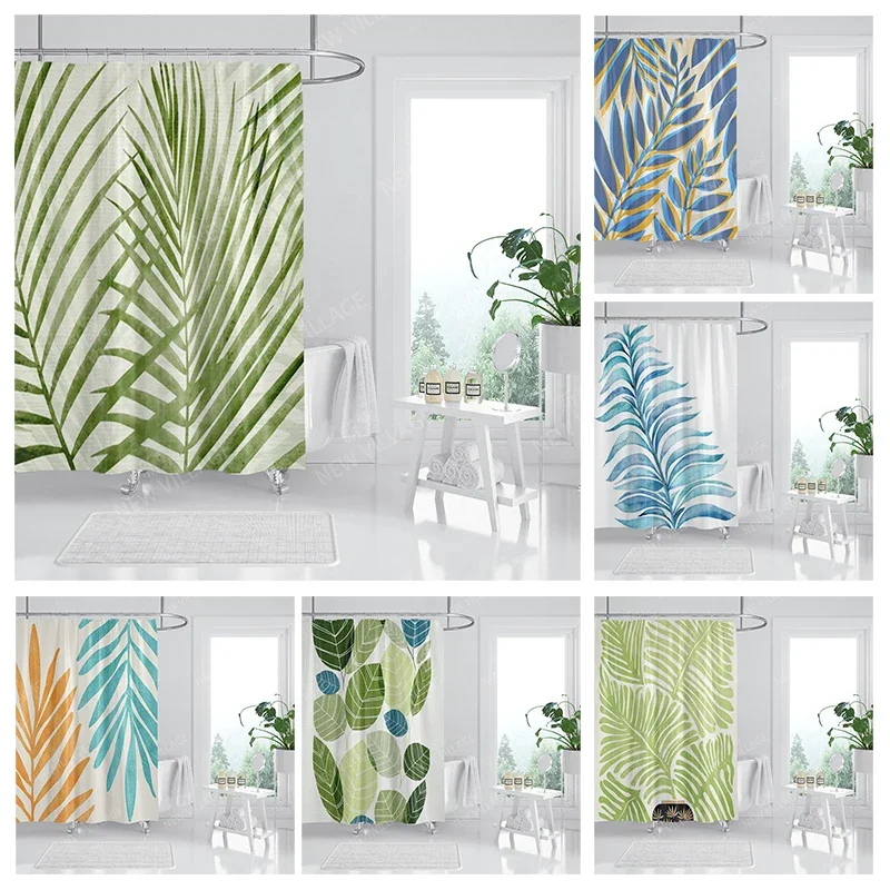 

Waterproof fabric shower curtains Bathroom curtain accessories 180x200 Bath curtain for shower 240*200 nordic boho decoration
