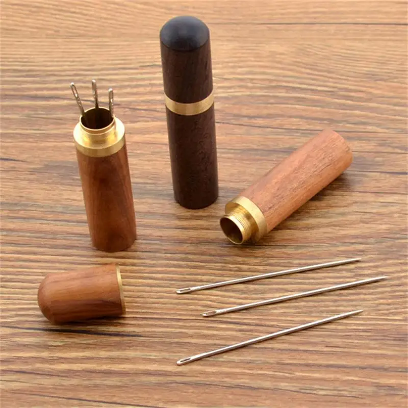 1 Pcs Wood Sewing Needle Holder Case Embroidery Mending Needles Box DIY Sewing Tools Organizer