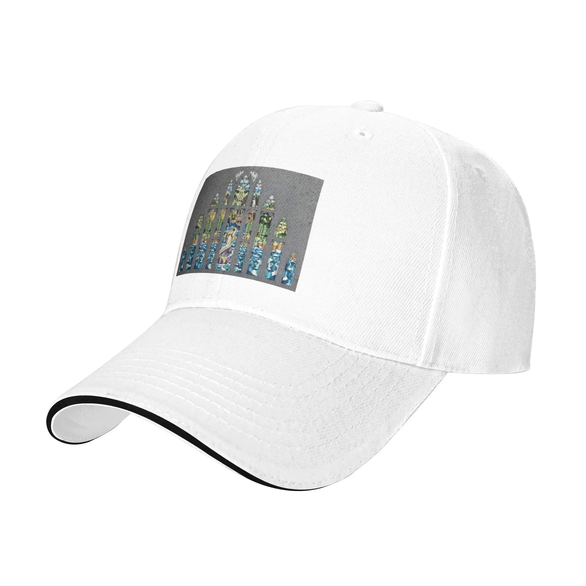Stained Glass Mermaid Cap Fashion  Baseball Caps Adjustable Hat Hip Hop Summer Unisex Baseball Hats Customizable Polychromatic