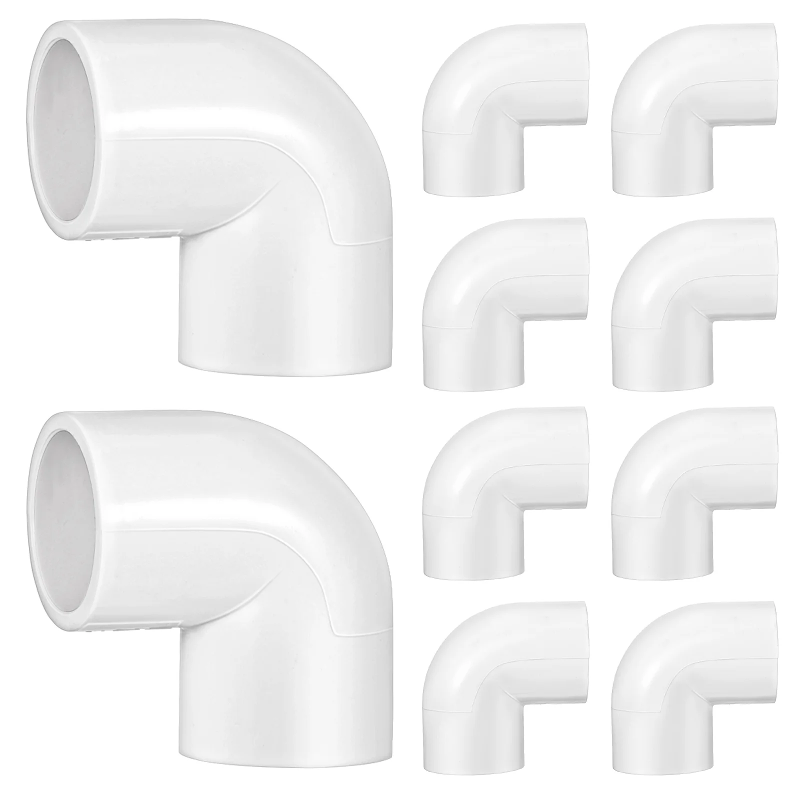 

10 pcs PVC Elbow Fittings 90 Degree Connector Water Pipe Accessories Durable Hose Fittings Plumbing Tubing Connectors
