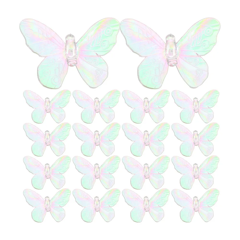 40 Pièces de Piquets Solaires Décoratifs en Plastique en Forme de Papillons pour Jardin, Cour, Patio et Allée - Accessoires Lumineux Solaires pour Papillons
