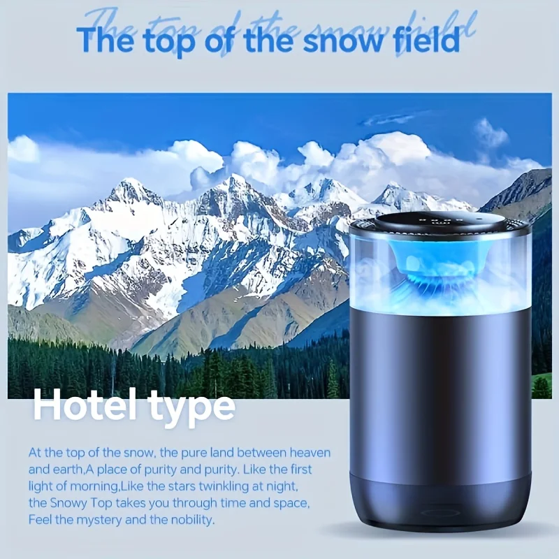 Car Aromatherapy for Indoor Use Office and Home, Smart Car Diffuser with Touch Sensor, Colorful LED Ring Rechargeable Battery