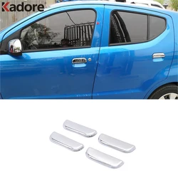 For Suzuki Alto 2009 2010 2011 ABS Chrome Door Handle Catch Cover Trim Car Styling Auto Exterior Decoration Accessories