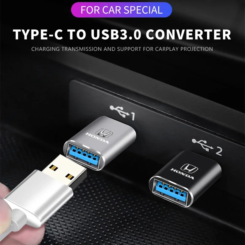 Auto Interior Type C To USB 3.0 Car Charging Converter For Honda Crv 2007 Hoodie Bonnet Dio Civic 8th Gen Ruckus products