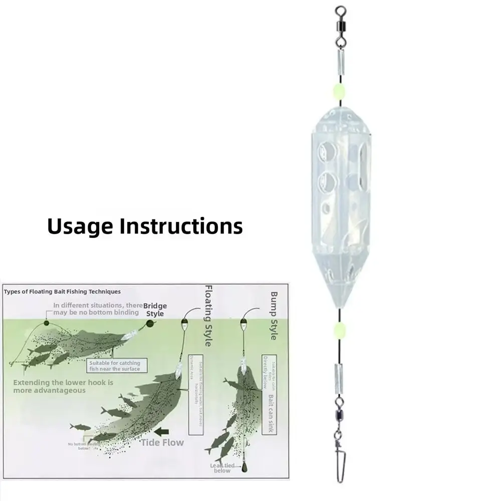 3pcs Set 3pcs Set Luminous Bait Cage Yellow Foam Ball S M L Sizes Maggot Feeder Luminous Feature Rotating Design Fishing Tackle