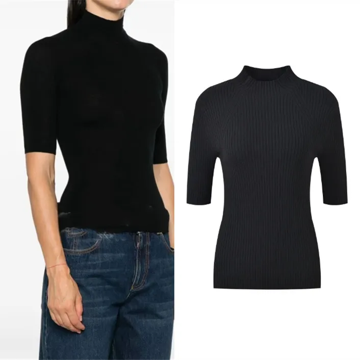 

Высококачественная женская футболка Faion Bla Slim Fit, круглый вязаный свитер Ne f Sve Inner