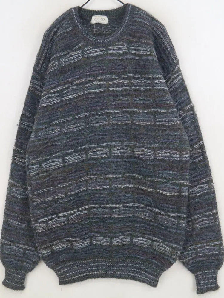 Vintage Handmade Hooked Flower Oversized Sweater Contrast Color Artistic Sle Long Sve round Ne Open Cardigan for Women