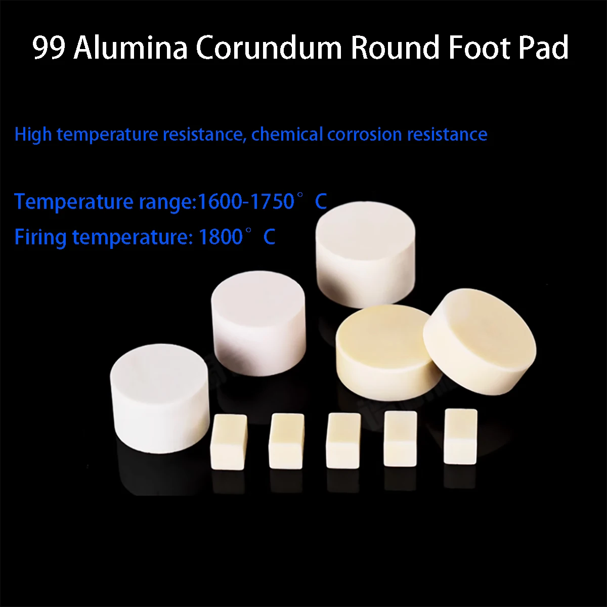 99% Alumina Corundum Foot Pad Round pad, Matching Large Crucible High Temperature Resistant High Pad 99 Alumina Ceramic Sheet