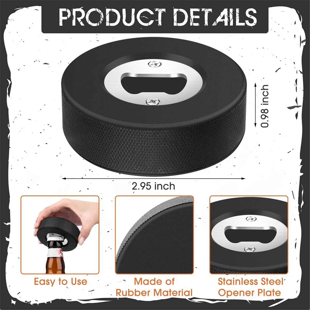 

Highly Recommended.6 Pcs Ice Hockey Puck Bottle Openers Beer Bottle Opener
