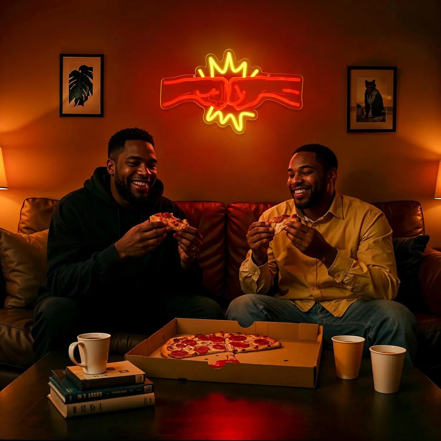 Fist Bump Neon Sign USB Dimmable LED Neon Light for Room Bedroom Club Restaurant Shop Party Home Decoration Gift