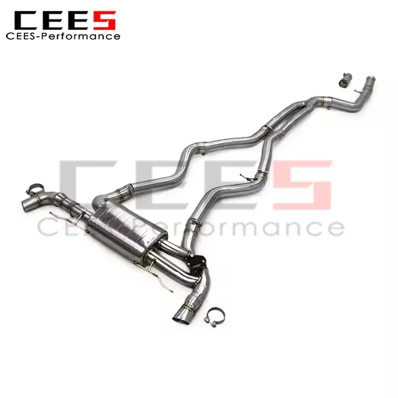 

Выхлопная труба cees с одним клапаном Catback для BMW M340i/M340 3.0T 2019-2024, труба из нержавеющей стали, глушитель выхлопной системы Valvetronic