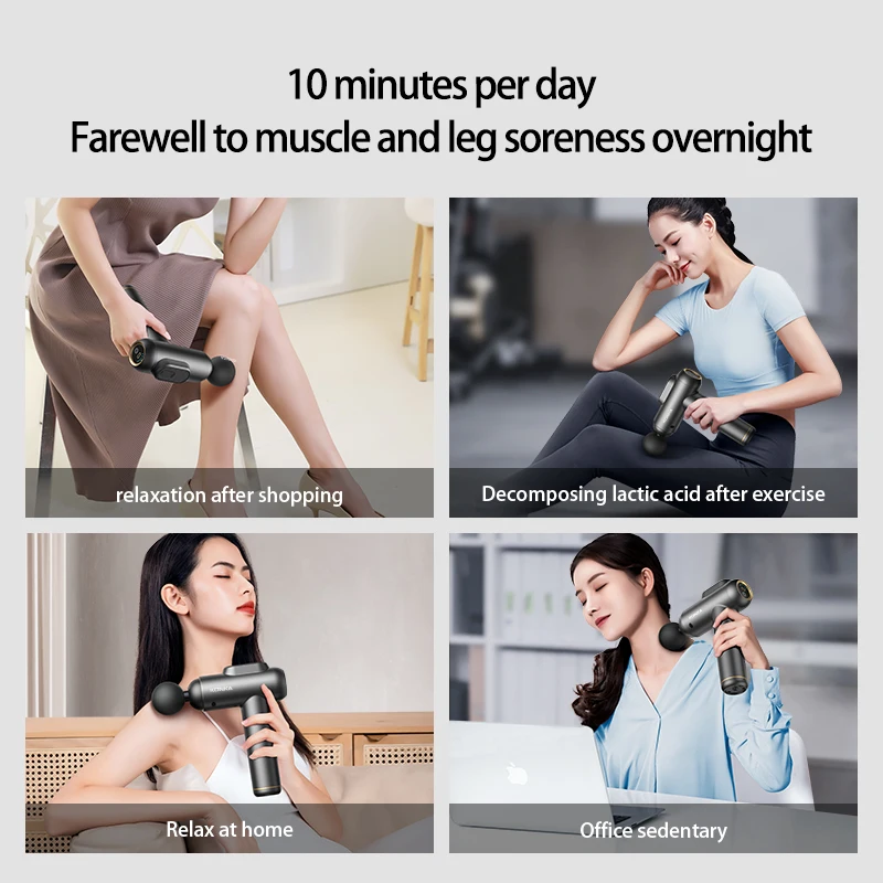 Mini High Quality Portable massage gun Electric Fascia Gun Massager For Body Neck Back Deep Tissue Muscle Relaxation Non-noise