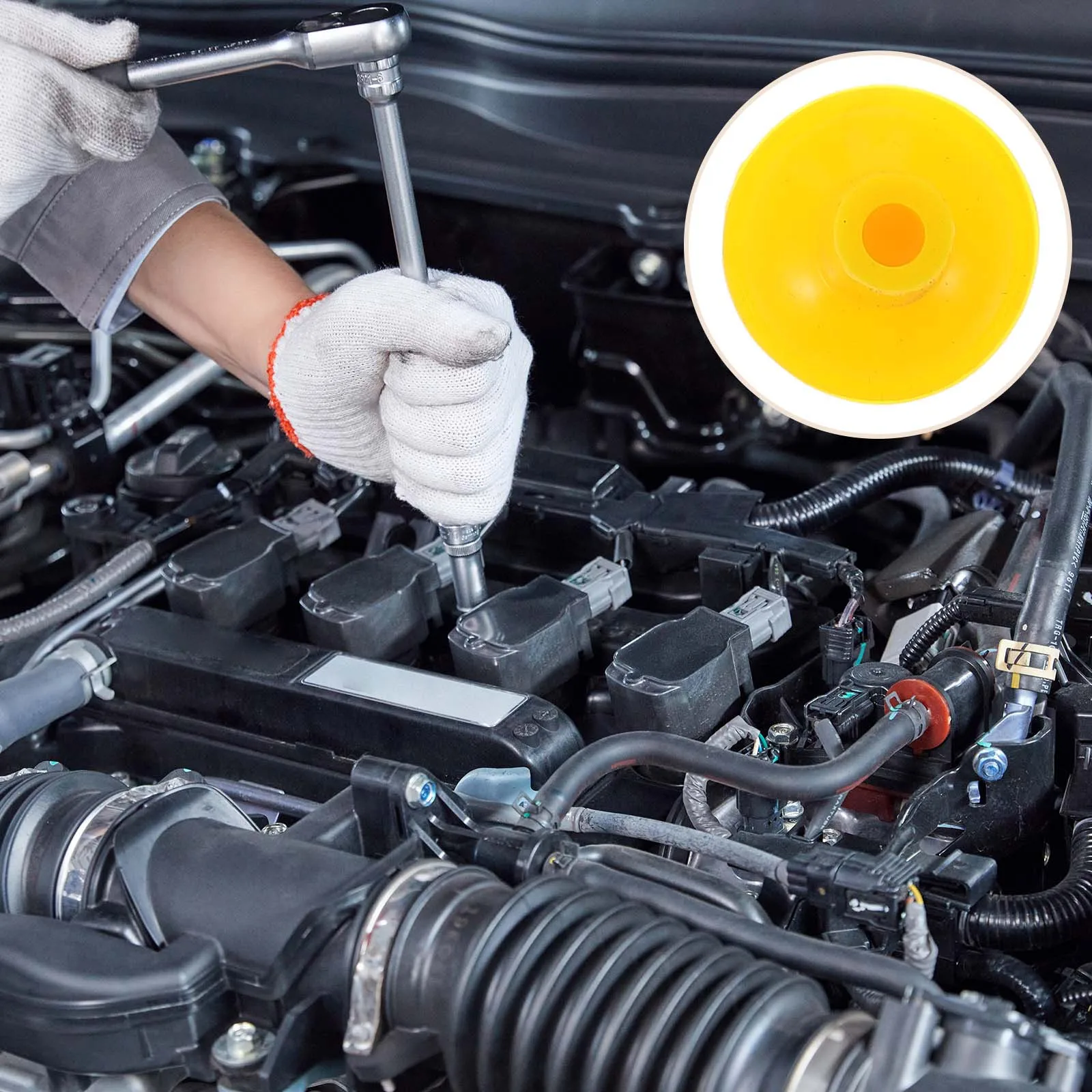 

6pcs Compact Durable Suction Plates For Engine Valve Repair Professional Automotive Maintenance Tool Valve Lapping Equipment