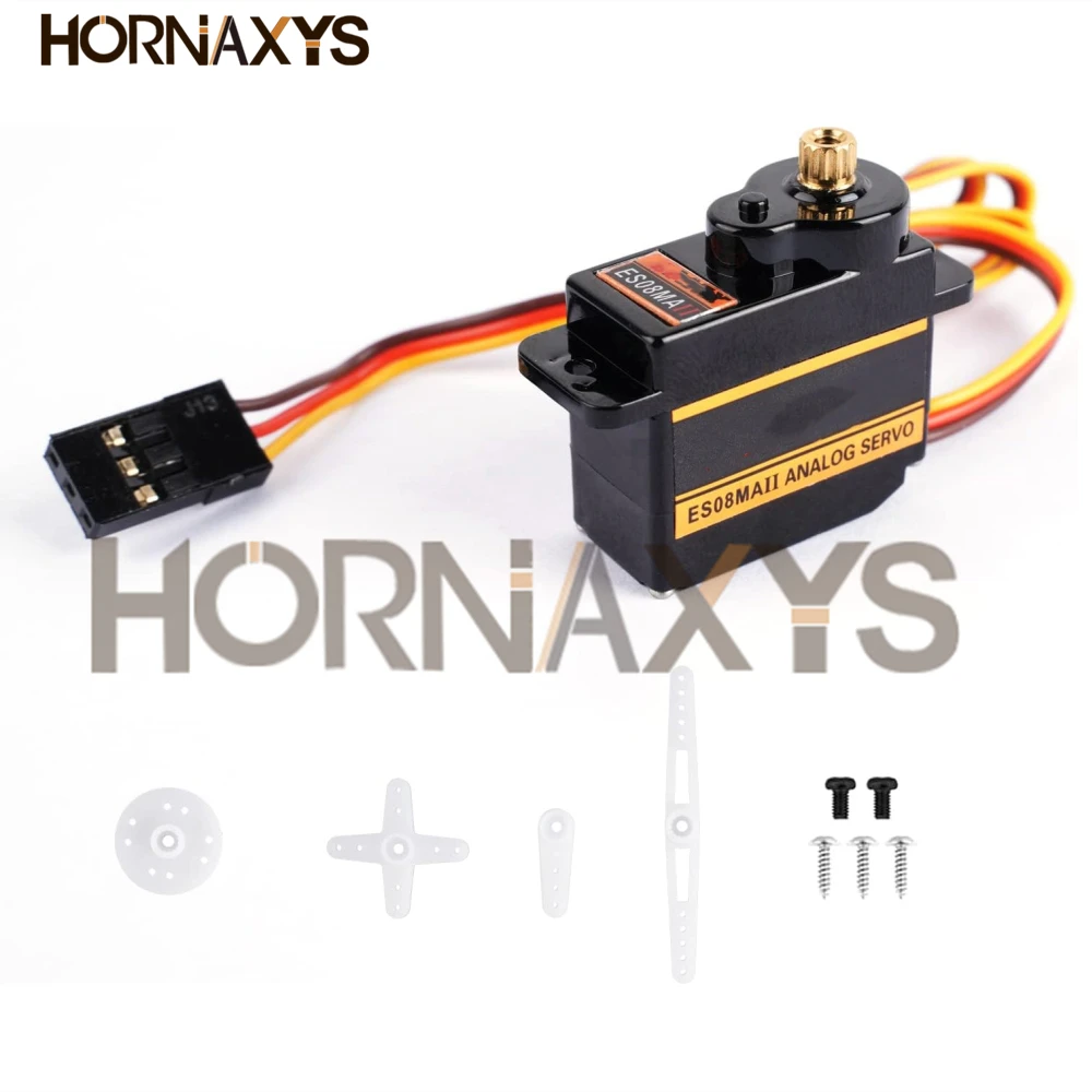 EMAX ES08MA ES08MAII 12g Mini Metal Gear Analog Servo for Rc Hobbies Car Boat Helicopter Airplane Rc Robot