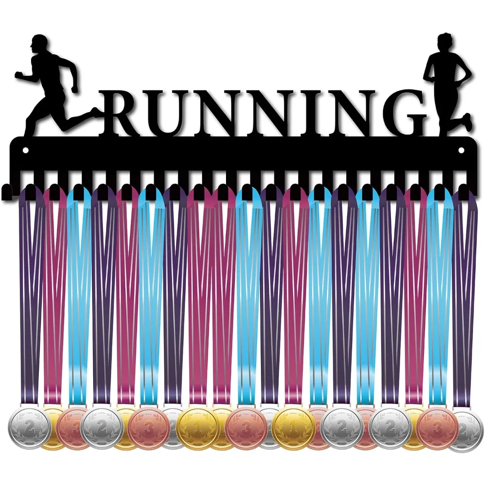 Running Medal Holder Sport Runner Athlete Medals Hanger Display Stand Wall Mount Decor Holders for Runners Home Badge