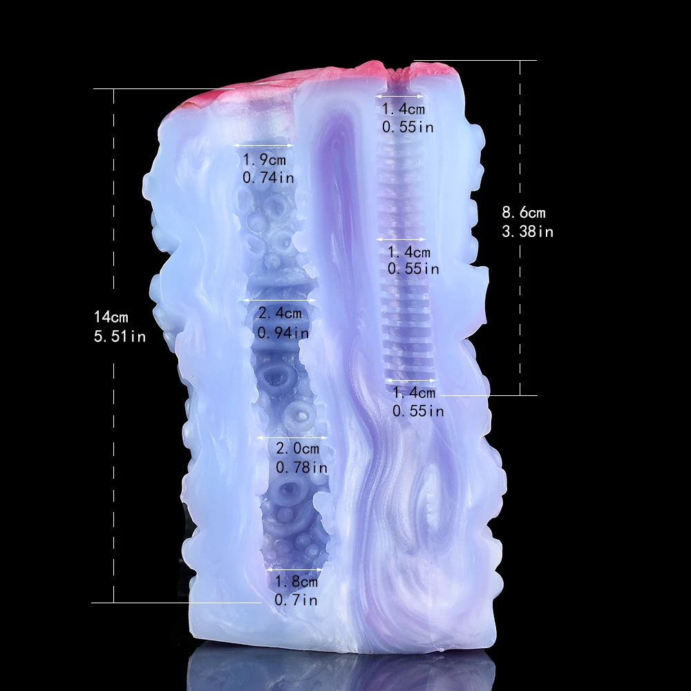 GEEBA 2317 نابض بالحياة الأخطبوط مخالب سيليكون ذكر الاستمناء نابض بالحياة الحيوان كس الذكور القضيب Onahole جيب كس ألعاب جنسية #5