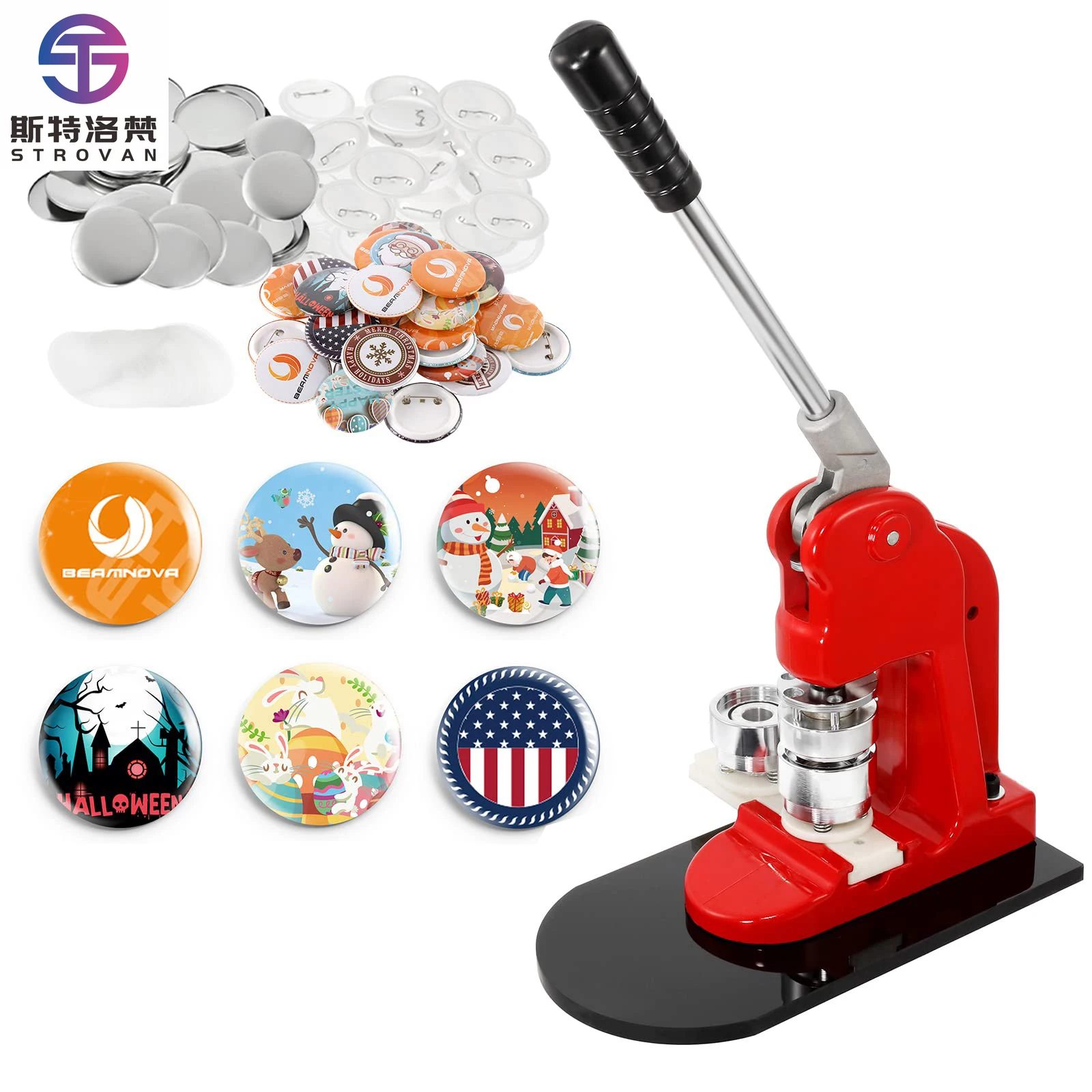 

Children's DIY Metal Round Button Badge Making Machine Manual for Pin Maker