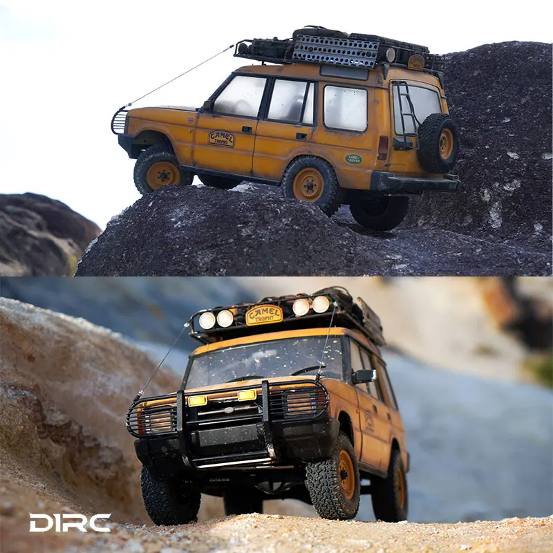 D1RC nuova 2a generazione simula il metallo Chasis 313mm interasse 1:10 Camel Trophy Land Rover Discovery RC telecomando per auto crar