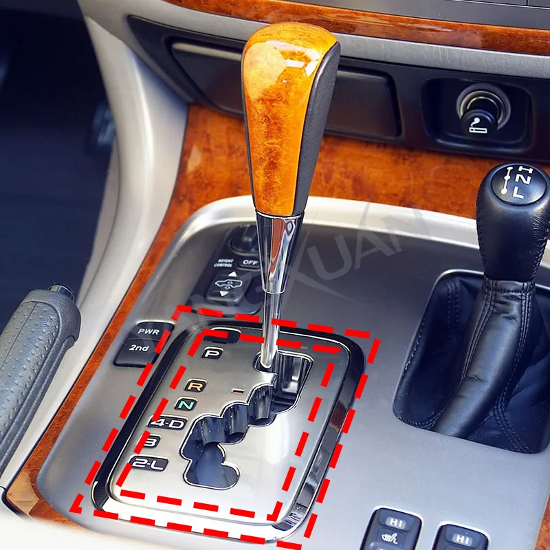 Gear Lever Panel Bright Strip For Toyota Land Cruiser LC100 Lexus LX470 Shift Gear Lever Electroplating Bright Strip
