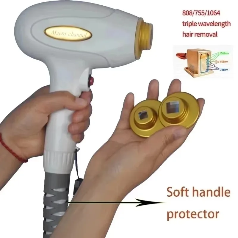 2026 Newest 2 In 1 808Nm Q Switched Nd Yag Diode Picosecond Hair Tattoo Removal Machine Accessory Handpiece