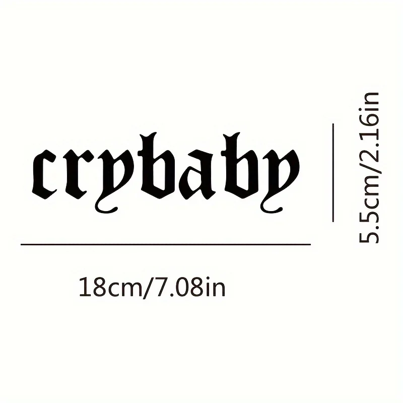 1PC Cry Baby Motorcycle Sticker Waterproof Self-Adhesive Vinyl Decal for Motorbike Fuel Tank Car Bumper Trunk Windshield Body