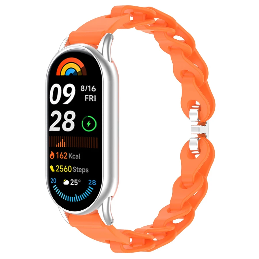 Holle Siliconen Band Voor Xiaomi Mi Band 10 9 8 Officiële Stijl Repalcement Horlogeband Armband voor Xiaomi Mi Band 8 9 10 Band