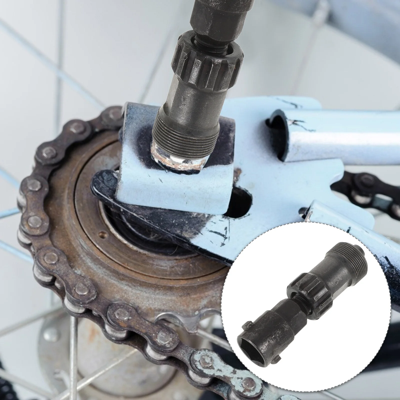 

High-Efficiency Crankset Removal Tool Metal Bicycle Crank Puller Bottom Bracket Remover Multi-Function Wheel Repair Kit For Bike