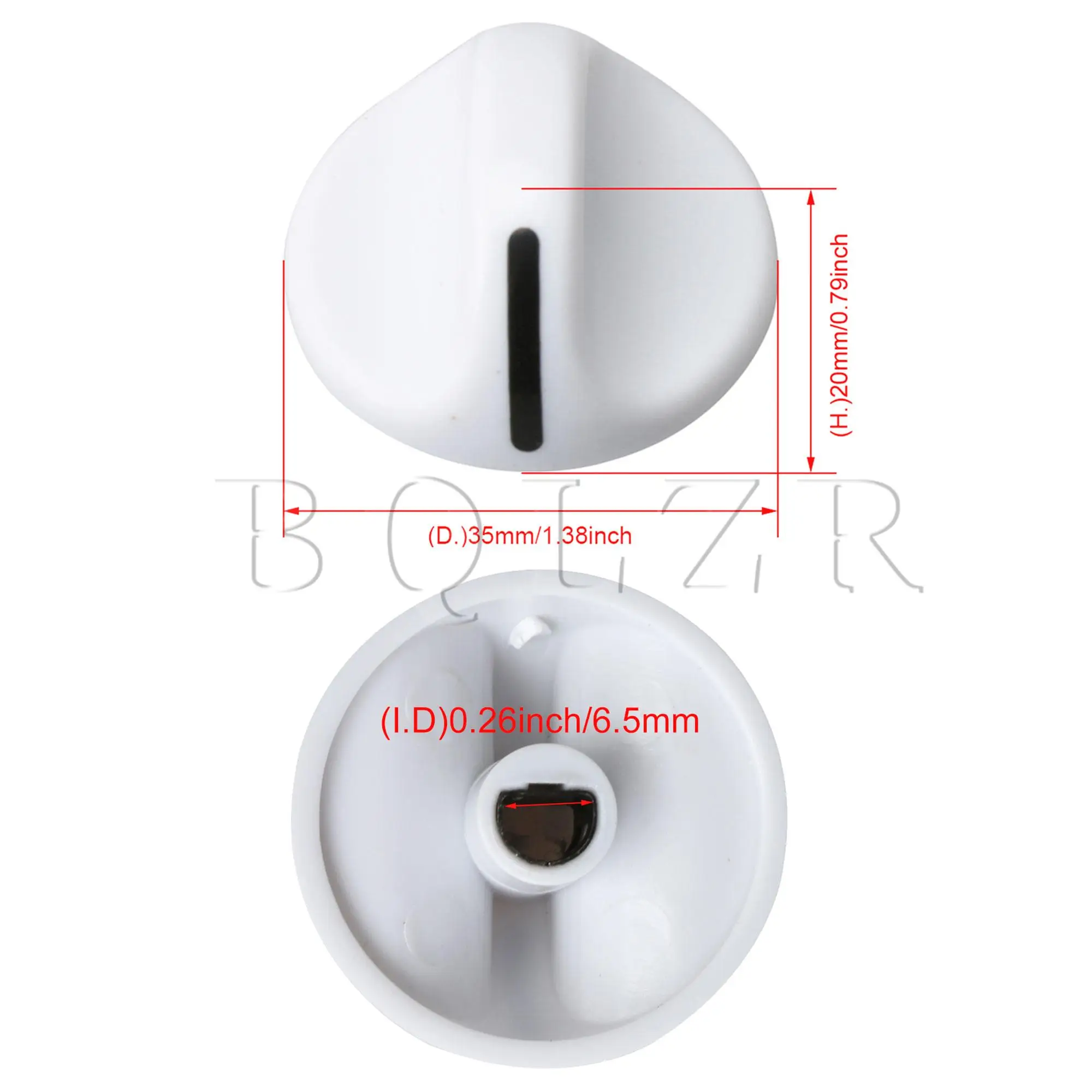 BQLZR 2 Pcs White Plastic Dryer Knob Timer Knob Replace Part Number 131666601