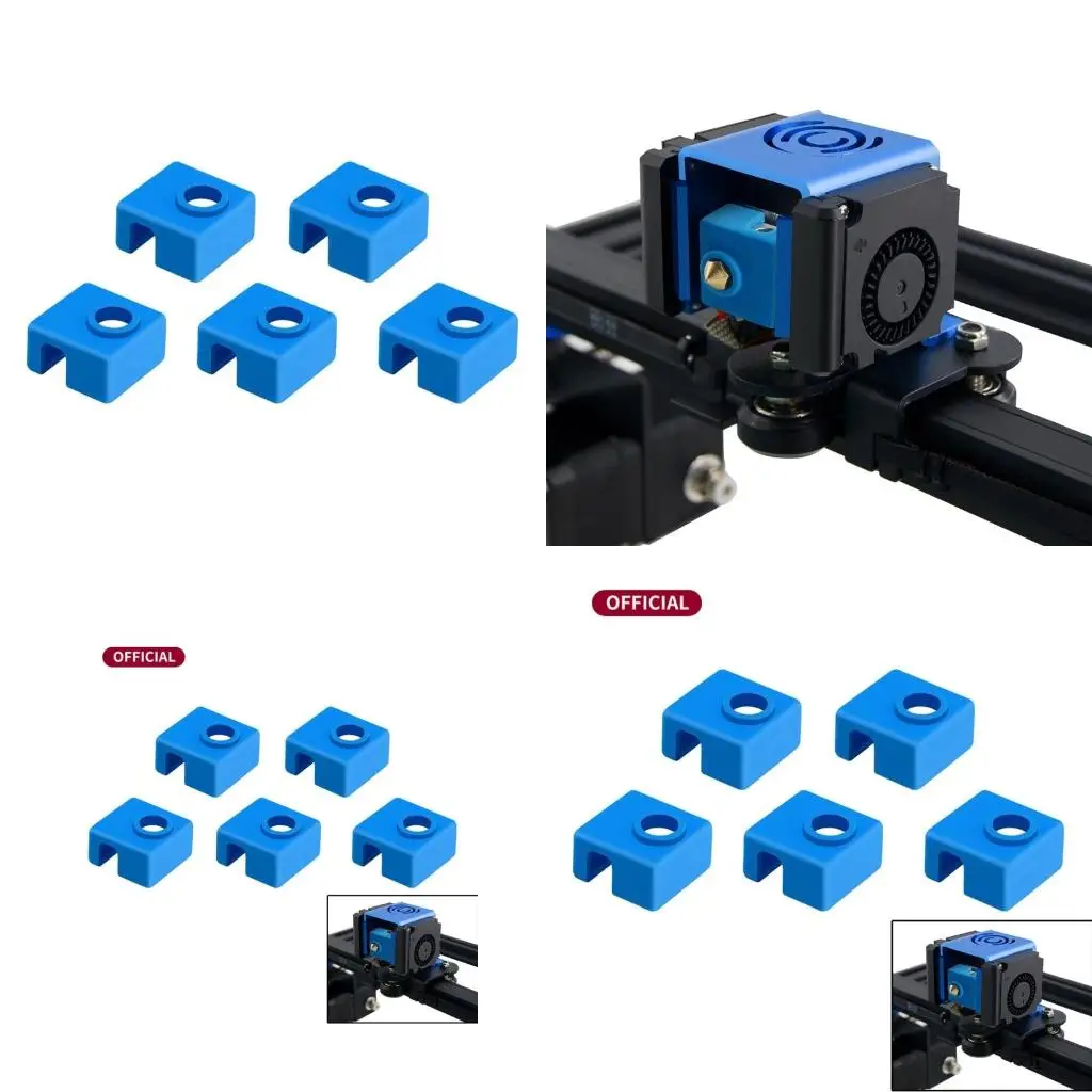 A52b للطابعة ثلاثية الأبعاد ender 3 عالية درجة الحرارة مقاومة الألومنيوم كم من الأكمام السيليكون #1