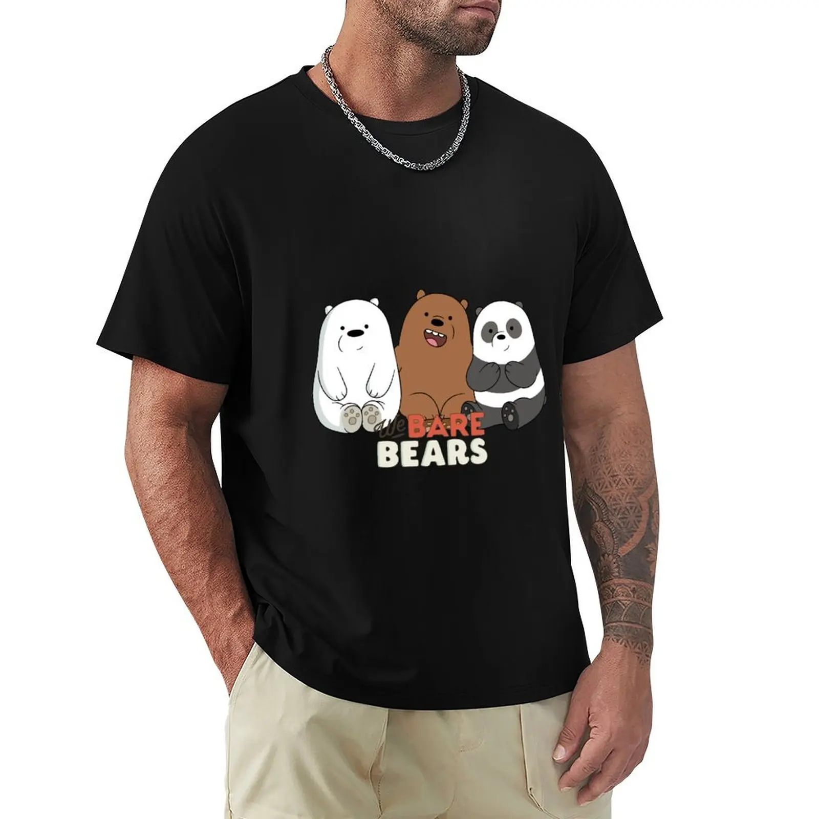 

We BareBears T-Shirt baggy shirts basketball graphic tees fitted t shirts for men