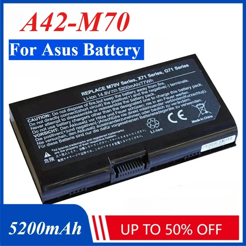 

A42-M70 8-ячеечный аккумулятор для ноутбука 5200 мАч 14,8 В для Asus M70 M70SA M70V M70VM G71 G71V G71G G71GX G71VG N70SV N90SV X71 X72