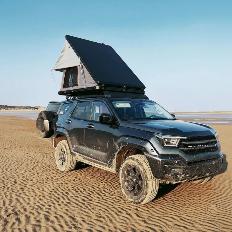 Factory Price Two Person Hard Shell Roof Tent Waterproof Multifunctional Outdoor Camping Accessory For Vehicles