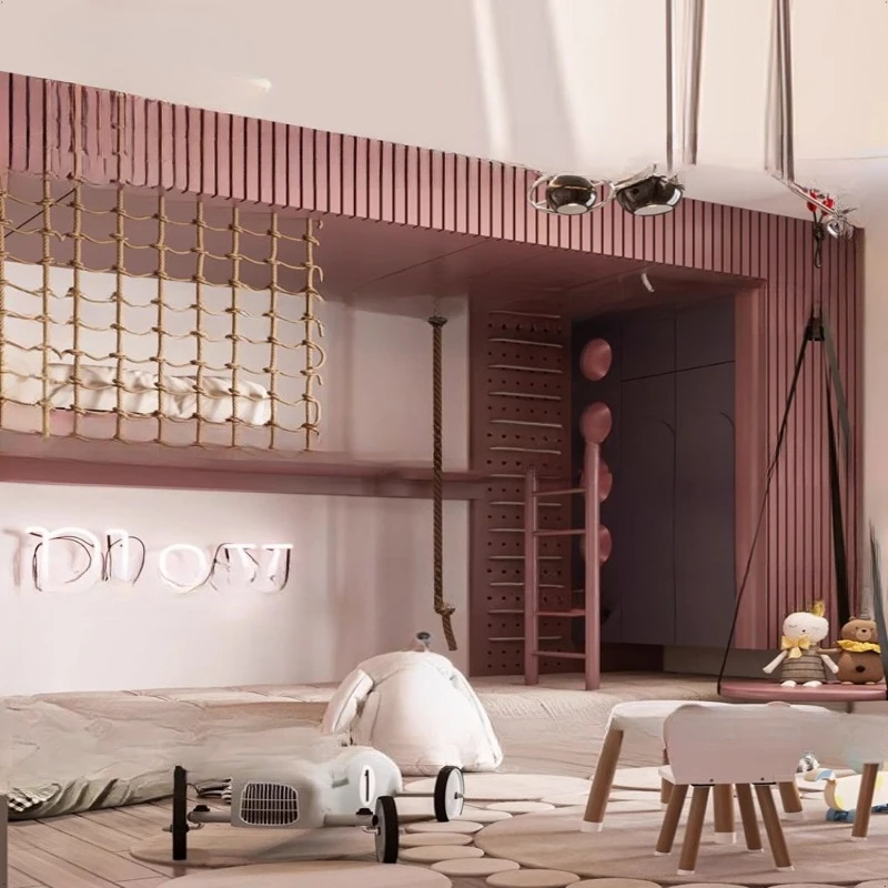 Rete in corda per camera da ragazza be d, letto a castello rosa, letto a scaletta