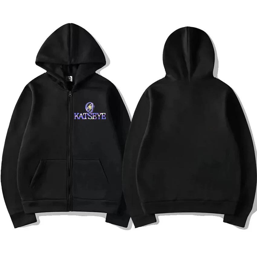 

KATSEYE Eye fashion classic Zipper Hoodie Coat Men Women High Quality vintage streetwear Oversized Unisex Fleece Zip-up Jacket