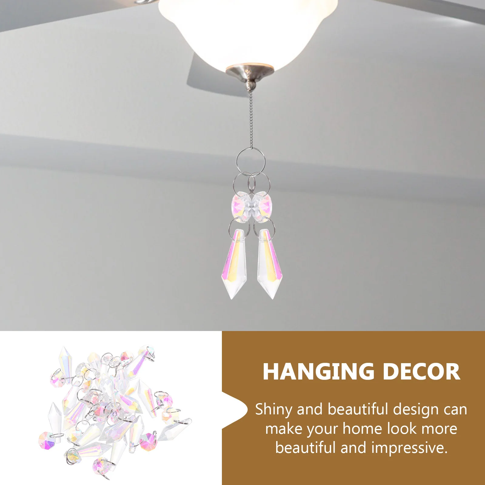 

20Pcs Sun Catcher Crystal Hanging Decoration Indoor Outdoor Window Garden Hanging Ornament for Home Decor Gift