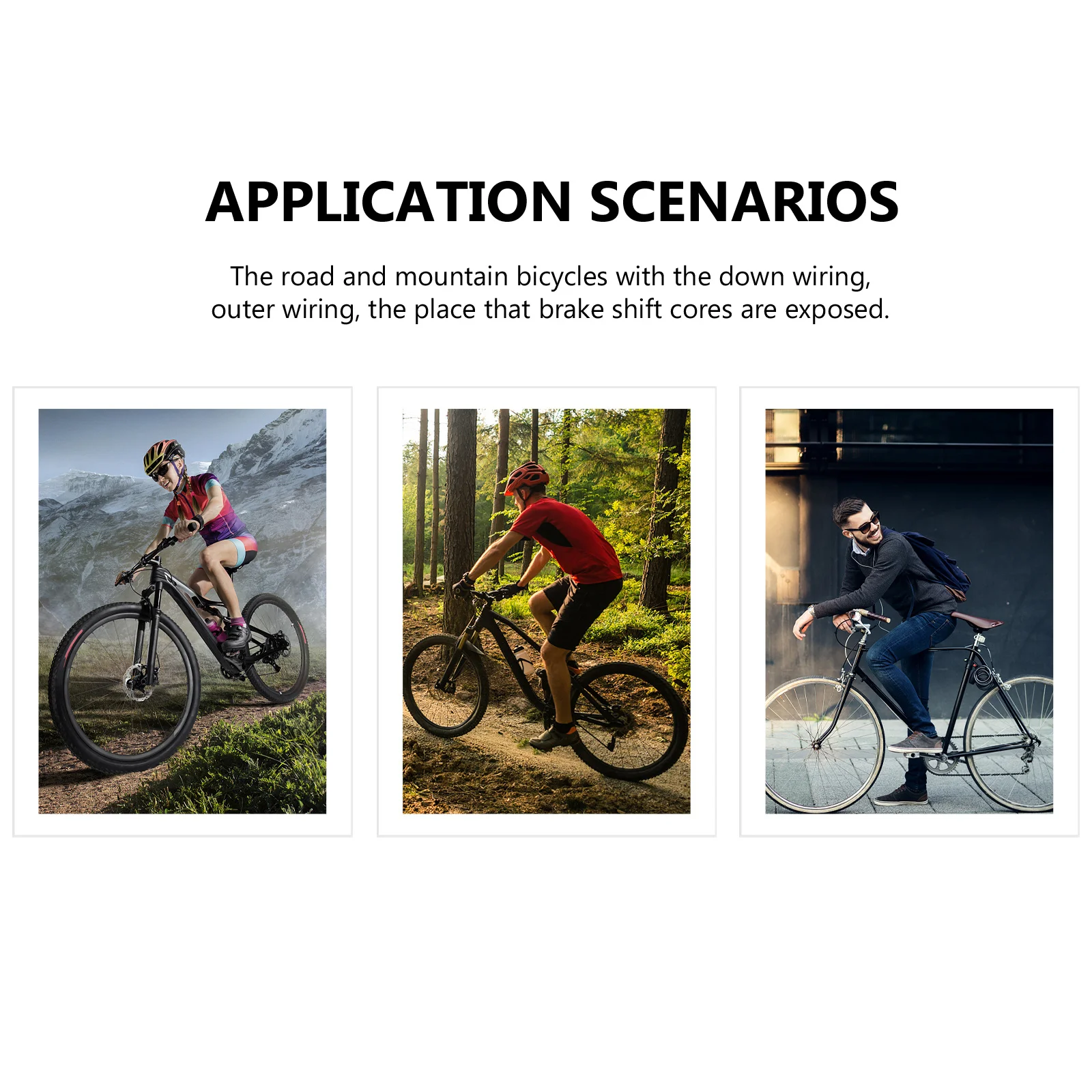 

2Pcs Bike Brake Cable Universal Design Suitable Mountain Road Bikes Durable Practical Safe Riding Experience Bike Brake Cable