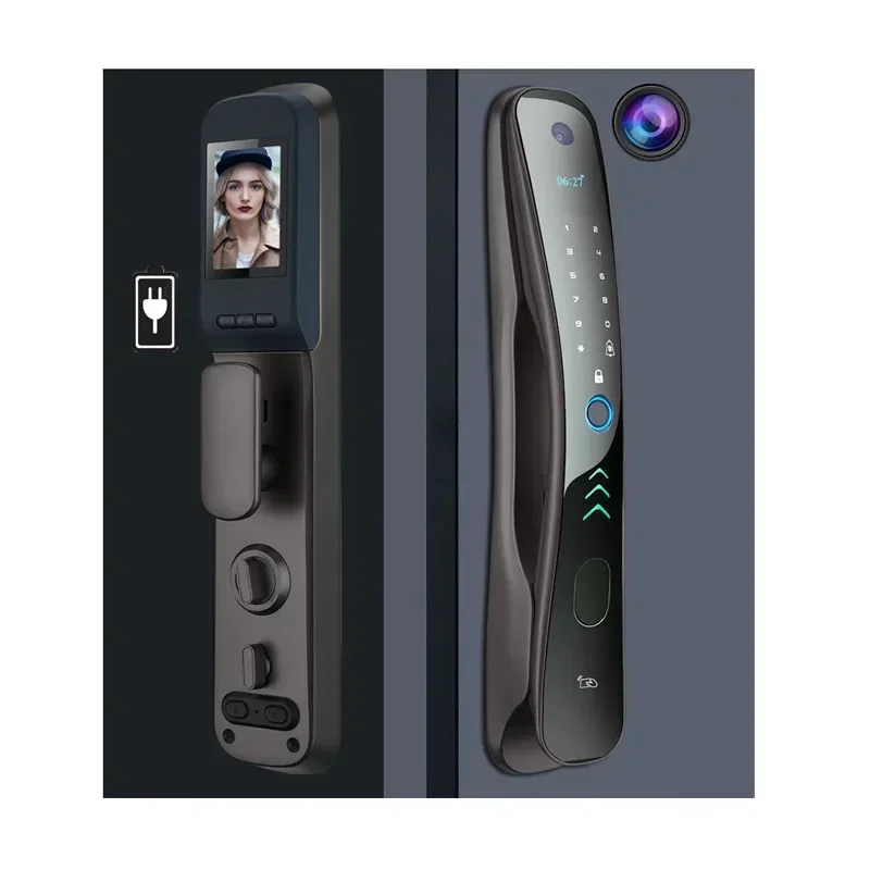 

Hot sales mobile remote control Full Automatic Fingerprint Door Smart Locks with Surveillance Camera