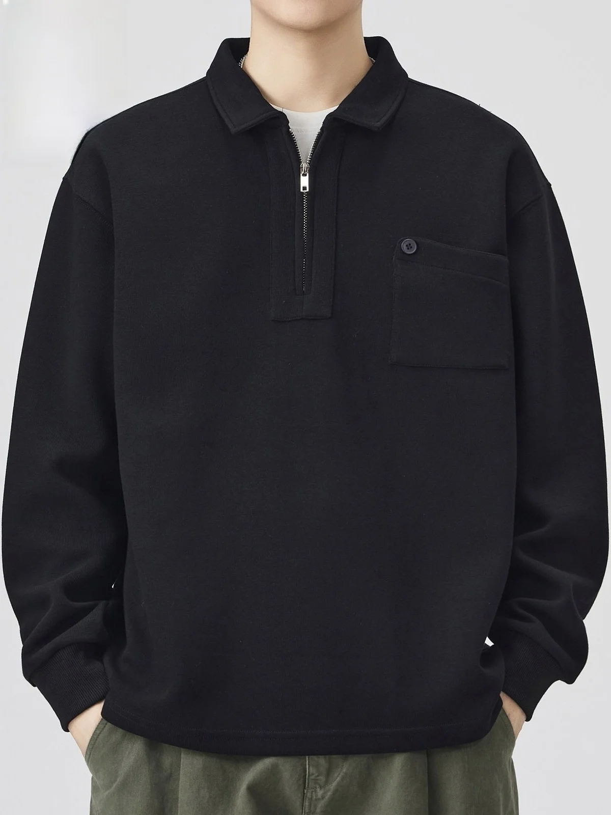 

Фланелевая толстовка с длинным рукавом для мужчин, новинка весенней коллекции, универсальная повседневная свободная молодежная футболка в трендовом стиле